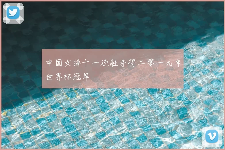 中国女排十一连胜夺得二零一九年世界杯冠军